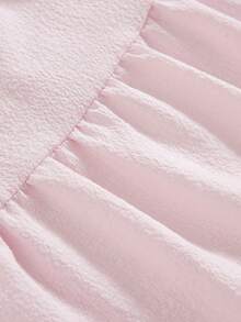 Girlism Teen Girl White,Ruffle Skirt Boho Long Skirt Break Paperbag Waist Frill Trim Ruffle Hem Skirt - Baby Pink - View 4