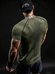 GymBeat Men's Colorblock Casual Versatile Daily Wear Sports T-Shirt - Multicolor - View 4