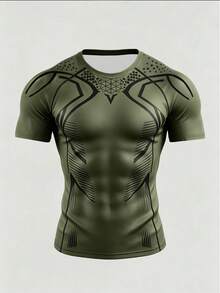 GymBeat Men's Colorblock Casual Versatile Daily Wear Sports T-Shirt - Multicolor - View 5