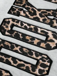 PAVTROS Men's Leopard Print Embroidered Hoodie And Drawstring Waist Pocket Pants Set - Multicolor - View 2