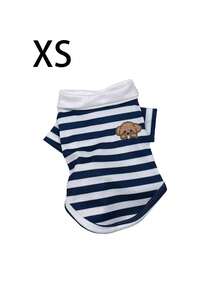 This Blue Striped Polo Shirt Is A Piece Of Clothing Suitable For Pet Dogs And Cats. - Blue - View 11