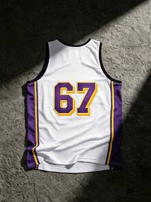 Gym Rark Tank Top Basket Patchwork Blok Warna Pria, untuk Olahraga - MultiWarna - View 2