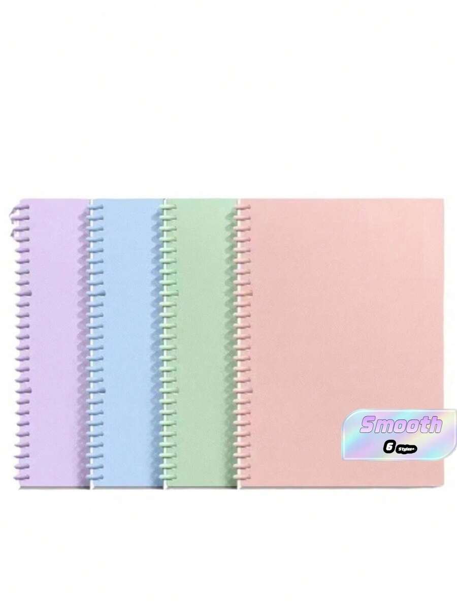 1件/2件/4件 A4/A5 60頁螺旋裝訂空白筆記本，可拆卸頁面DIY組裝，便攜式帳簿，適合學校辦公室，教師節畢業禮物 - 彩色 - 查看 1