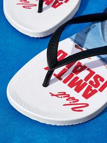 SHEIN JAWS Blue Cartoon Flip-Flops, EVA Lightweight Material, Toe Protection, Breathable And Quick-Drying, Soft And Comfortable, Suitable For Indoor, Shower Or B - Blue - View 8
