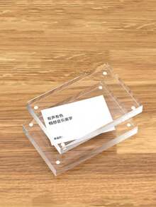 Acrylic Table Card Transparent Price Table Card Acrylic Photo Frame Desktop Painting Decorative Frame - Clear - View 4