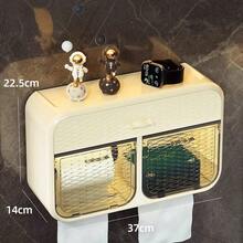 Wall-Mounted Toilet Paper Box Holder For Bathrooms. Toilet Paper Roll Box For Waterproof And Stain-Resistant Toilet Paper. - Multicolor - View 10