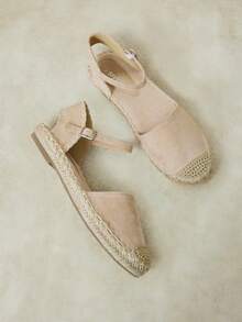 Styleloop Ladies, Straw Twine, Buckles, Lame Heels, Platform Flats. - Apricot - View 7