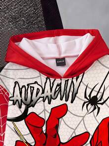 SHEIN EZwear 秋季新款個性化電影蜘蛛印花女款運動衫，秋季運動衫，適合日常通勤、派對、秋冬春夏、聖誕節、新年、感恩節、派對、婚禮、海灘、畢業典禮、優雅、外出、約會、通勤、情人節、優雅、度假、Y2K、畢業典禮及其他場合 - 彩色 - 查看 5