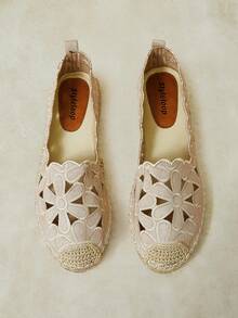 Styleloop 女款平底漁夫鞋 麂皮草編涼鞋 波西米亞風 清涼 度假沙灘 日常約會休閒優雅 夏季旅行 - 卡其色 - 查看 3