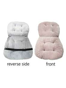 1pc Tied Back Dining Chair Cushion, Indoor Kitchen Seat Pad, Dutch Velvet Fabric, Reversible, Suitable For Office, Living Room - Multicolor - View 7