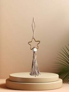 1PC Durable Non Fade Easy To Hang Gold Shiny Moon Star Hanging Ornament For Eid Mubarak Ramadan Kareem Islamic Home Desk Table Wall Window Indoor Festive Party Gift - Multicolor - View 4
