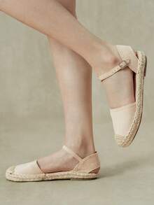 Styleloop Ladies, Straw Twine, Buckles, Lame Heels, Platform Flats. - Apricot - View 10
