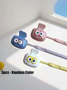 5-In-1 Cute Eyed Toothbrush Holder - Dopamine Color Toothbrush Travel Set - Dust-Proof Toothbrush Protector, Suitable For Home/Travel - Multicolor - View 16
