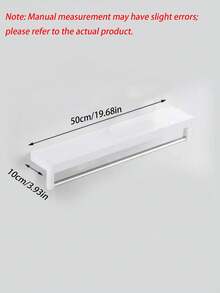 Aluminum Alloy Bathroom Shelf Wall Mounted, No Drilling Adhesive Organizer Rack, Board & Towel Bar, Space Saving Storage For Bathroom Cabinet & Mirror Front, Waterproof Bathroom Accessories - Multicolor - View 12