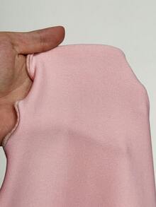 Maweii Plus Size Long Sleeve Fishtail Sweet Minimalist Sexy Ruffle Hem Dress - Pink - View 7
