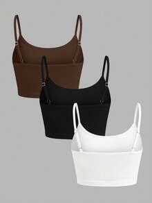 SHEIN 3件組青少年女孩內搭背心 - 彩色 - 查看 6