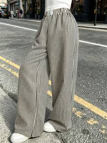 青少年女孩直筒秋季休閒可愛娃娃裙風日常居家穿搭百搭舒適純色長褲附口袋返校季白色 - 彩色 - 查看 4