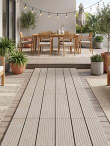 5/10 PCS PVC Plastic Self-Assembling Balcony Terrace Garden Outdoor Waterproof Anti-Corrosion Floor Tiles, Yard Outdoor Waterproof Ceramic Tiles - multicolor - View 9