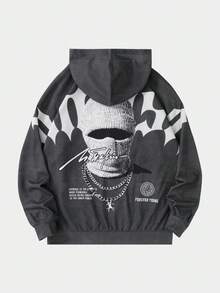 SHEIN 青少年男孩嘻哈時尚字母印花長袖秋季運動衫 - 彩色 - 查看 3