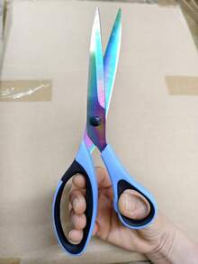 Household Tailor Scissors, Sewing Shears, Multi-Functional Handcraft Scissors, Office Scissors, Stainless Steel Titanium Plated Colorful Scissors, Hardened Sharp Blades, Ergonomic Design - Color-2 - View 16
