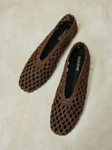Styleloop Ladies, Willow Nails, Buckles, Flat Shoes. - Brown - View 4