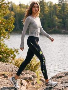 WanderVale Women's Colorblock Casual Versatile Daily Wear Outdoor Sports Leggings - Multicolor - View 5