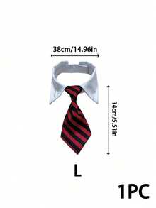 PETSIN 1PC Gentle Suit Collar Pet Tie Collar / Soft Smooth Woven Cloth White Shirt Collar Design Two Style Prints Halloween Pumpkin Spider Web Ghost Pattern & Classic Red Black Stripe - Multicolor - View 20