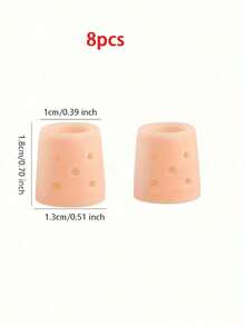 6/8/20pcs Silicone Toe Sleeves - Breathable Perforated Toe Caps For Running, Hiking, Skating And Dancing - Soft Elastic Hand-Washable Toe Covers, Nude Color, Finger/Toe Protectors, Toe Separators, Gifts For Parents - multicolor - View 6