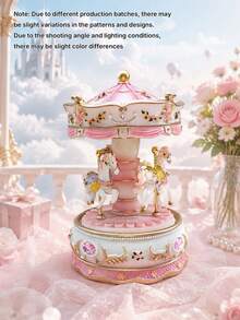 Carousel Music Box, Birthday Gift, Home Decoration, Bedroom Ornament - Multicolor - View 2