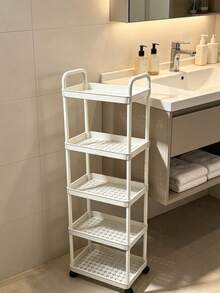 1pc Multi‑Layer Movable Storage Cart, Durable Plastic Rolling Organizer, Wheeled Utility Cart For Kitchen, Bathroom, Bedroom, Dorm & Office, Pantry Countertop Tidying, Toys, Books & Beauty Supplies, Ideal Holiday & Housewarming Household Sorting Gift - multicolor - View 9