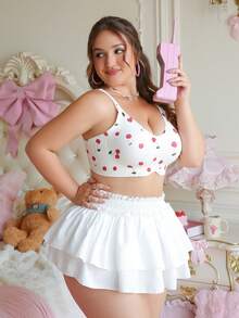 SHEIN Plus Size Maternity Cherry Print Nursing Casual Everyday Bra - Multicolor - View 4