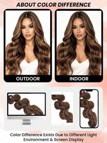 Boho Braids Feather Crochet Human Hair Highlight 4/30 Body Wave Human Hair Extensions Pre Separated Knotless Handmade Crochet Hair For Braiding Pre Looped 16-22Inch - S4/30 - View 8