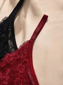 Charlaine 4-teiliges Set Damen-String-Höschen mit Spitzen-Patchwork - Verschiedenfarbig - Übersicht 5