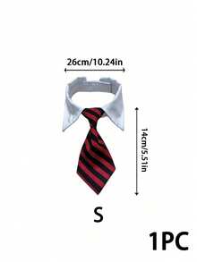 PETSIN 1PC Gentle Suit Collar Pet Tie Collar / Soft Smooth Woven Cloth White Shirt Collar Design Two Style Prints Halloween Pumpkin Spider Web Ghost Pattern & Classic Red Black Stripe - Multicolor - View 19