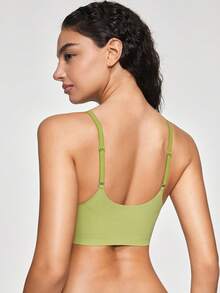Ocili 女款純色百搭舒適內褲，極簡日常穿著 - 橄欖綠 - 查看 2