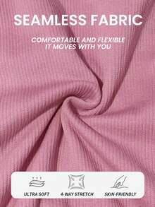 Slayform Slayform Women's Seamless Open Back Sports Tank Top - Pink - View 6