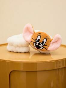 TOM & JERRY X Joivida 1pc Cute Mouse Cartoon Design Absorbent Bath Arm Band, Soft & Comfortable, Keeps Clothes Dry While Washing Face, Bathing Or Skincare Routine. Great For Daily Use, Travel, Spa, Dorm, Also A Fun Birthday Or Anniversary Gift For Lovers - Multicolor - View 3
