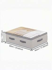 1pc Large Capacity Clothes Storage Bag With Clear Window, Flip Top Closet Underbed Travel Organizer - Multicolor - View 7
