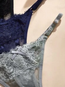 Charlaine 女款低腰蕾絲丁字褲 (5件組) 心形圖案隨機方向 - 彩色 - 查看 4