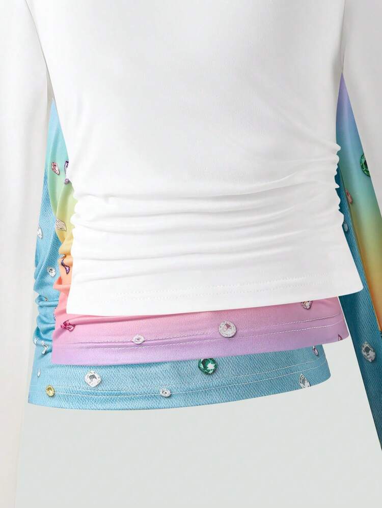 Sparklyn 3PCS Tween Girls T-Shirts - Multicolor - View 6