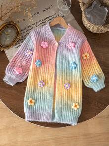SHEIN Young Girl Young Girl Young Girl Autumn Winter Color Bloc - Multicolor - View 3