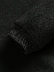 SHEIN Tween Boy 秋季新品，休闲简约风格，涂鸦手绘星星字母图案，运动街头风，Y2K 超大连帽衫喇叭裤两件套，适合秋冬 - 彩色 - 查看 6