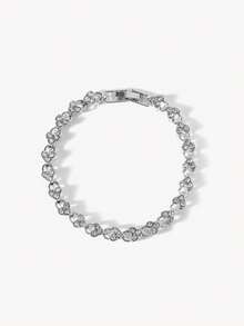 Opalesca 2pcs Or 1pc Bracelet Set, Elegant And  Luxury Women's Quartz Watch Set, Includes  Silver Diamond-Encrusted Quartz Watch And  Full Diamond  Bracelet. - Silver - View 8