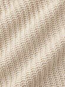 SHEIN LUNE Minimalist Casual Solid Color Knit Camisole Top, Suitable For Beach Vacation - Apricot - View 8