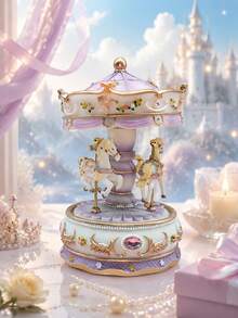 Carousel Music Box, Birthday Gift, Home Decoration, Bedroom Ornament - Multicolor - View 7