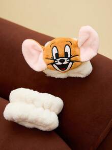 TOM & JERRY X Joivida 1pc Cute Mouse Cartoon Design Absorbent Bath Arm Band, Soft & Comfortable, Keeps Clothes Dry While Washing Face, Bathing Or Skincare Routine. Great For Daily Use, Travel, Spa, Dorm, Also A Fun Birthday Or Anniversary Gift For Lovers - Multicolor - View 1