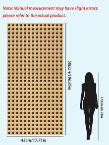 Vintage Honeycomb Rattan PVC Self-Adhesive Wallpaper, Waterproof Wear-Resistant Wall Sticker For Homestay Decoration Live Streaming Background DIY Wall Decor Honeycomb Bamboo Woven Texture, Perfect For Homestay, Live Streaming Room - 1PC - View 4