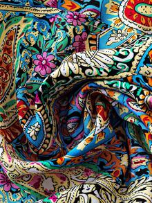 SHEIN LUNE Plus Size Women Casual Paisley Print Asymmetric Hem Skort - Multicolor - View 4