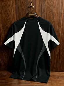 Gritte Field Men's Colorblock Spider Print Sports T-Shirt, Gym - Multicolor - View 2