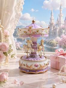 Carousel Music Box, Birthday Gift, Home Decoration, Bedroom Ornament - Multicolor - View 6